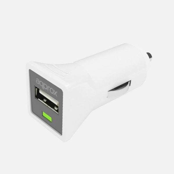 Approx Cargador Para Coche A Usb 5v/1a Color Blanco Appusbcarw