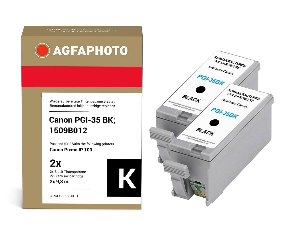 EAN 4250164890160 - AgfaPhoto Tintenpatronen cartucho de tinta 2 pieza(s) Compatible Rendimiento estándar Negro imagen 1