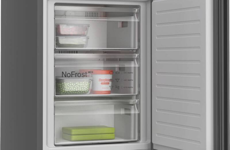 Bosch Home Kgn39ocaf Series 4, Colección De Acero Inoxidable De Combinación De Enfriamiento/Congelador (Oscuro), Colección Verde Kgn39ocaf