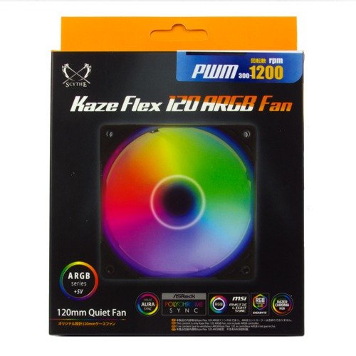 Scythe Kaze Flex 120 Argb Pwm 120x120x27, Ventilador De Caja Kf1225fd12ar-P