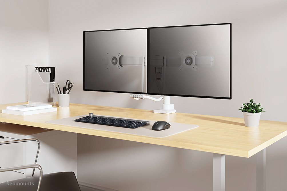 Neomounts By Newstar Soporte De Escritorio 2 Monitores 17-32'' 7kg 2x 8kg Blanco