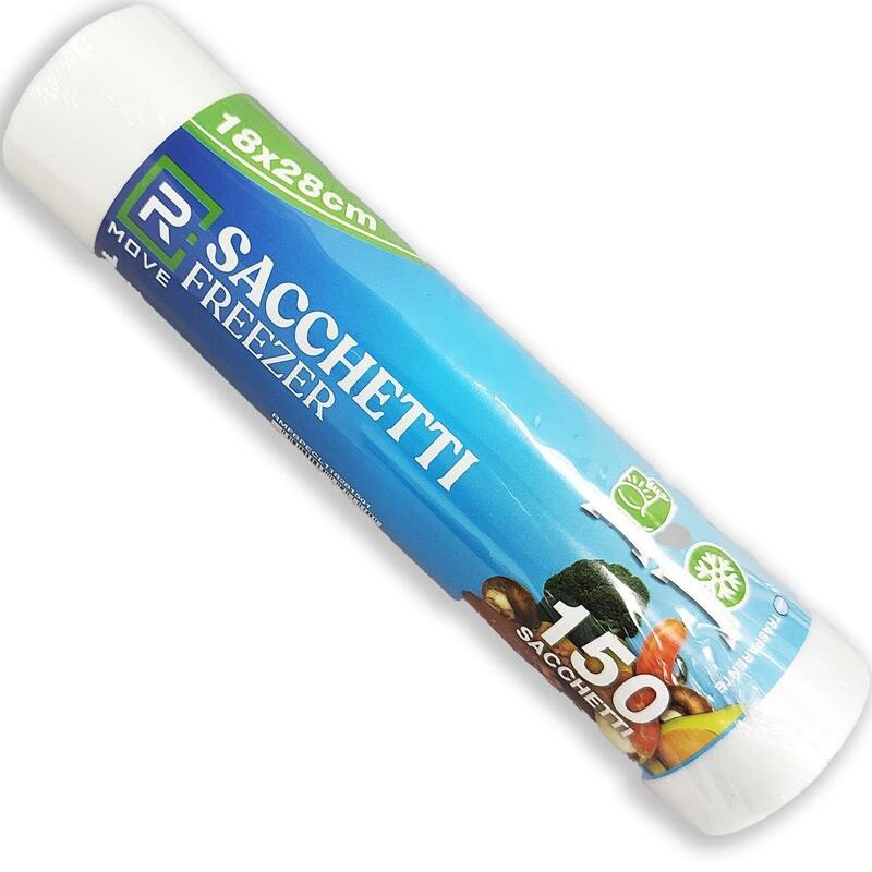 1 Rotolo Da 150 Sacchi Freezer 18x28cm Trasparenti Rmove