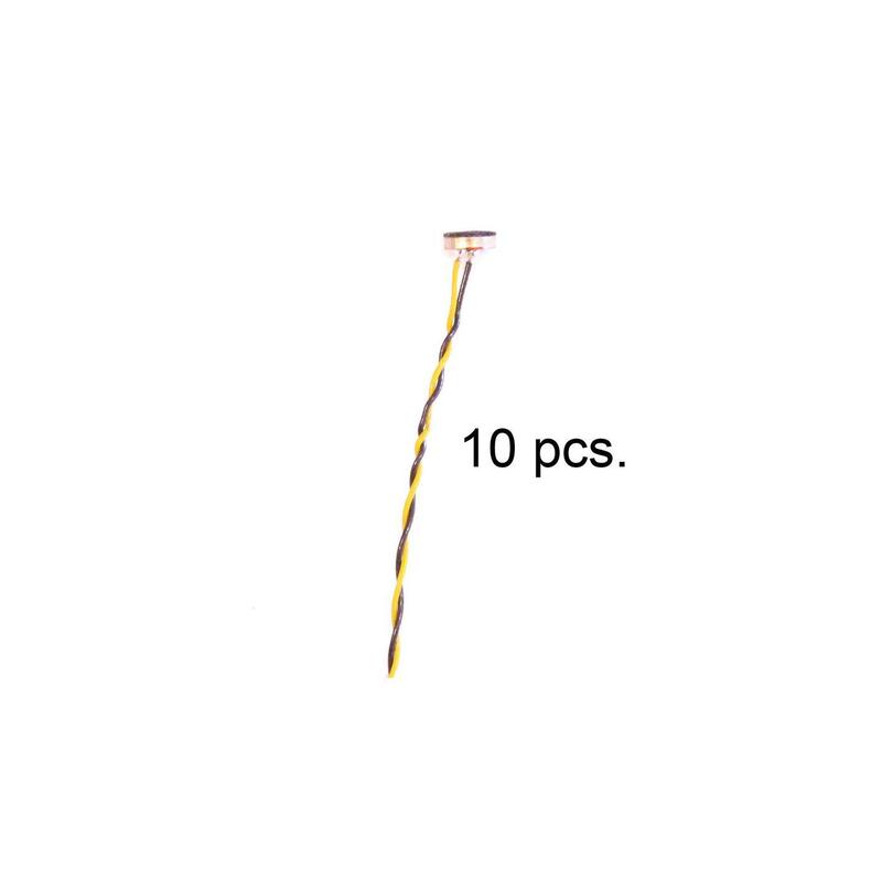 10 Electret Microphones, Including 12 Cm Cable, For