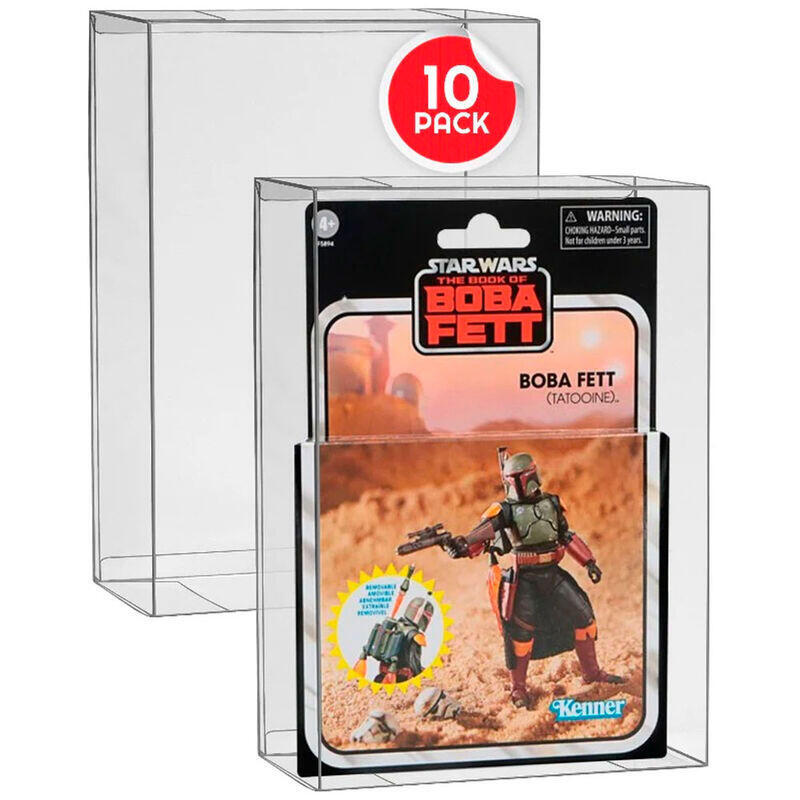 10 X Protector Pet 0.40 Mm Figuras En Blister 44 Mm Fondo Hasbro