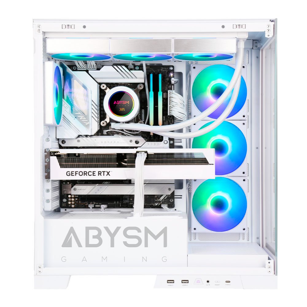 Abysm Danube Sava H500 White Caja Torre Atx, Itx, Micro Atx - Lateral Y Frontal Cristal Templado - 3.5" Y 2.5" - Usb-A,