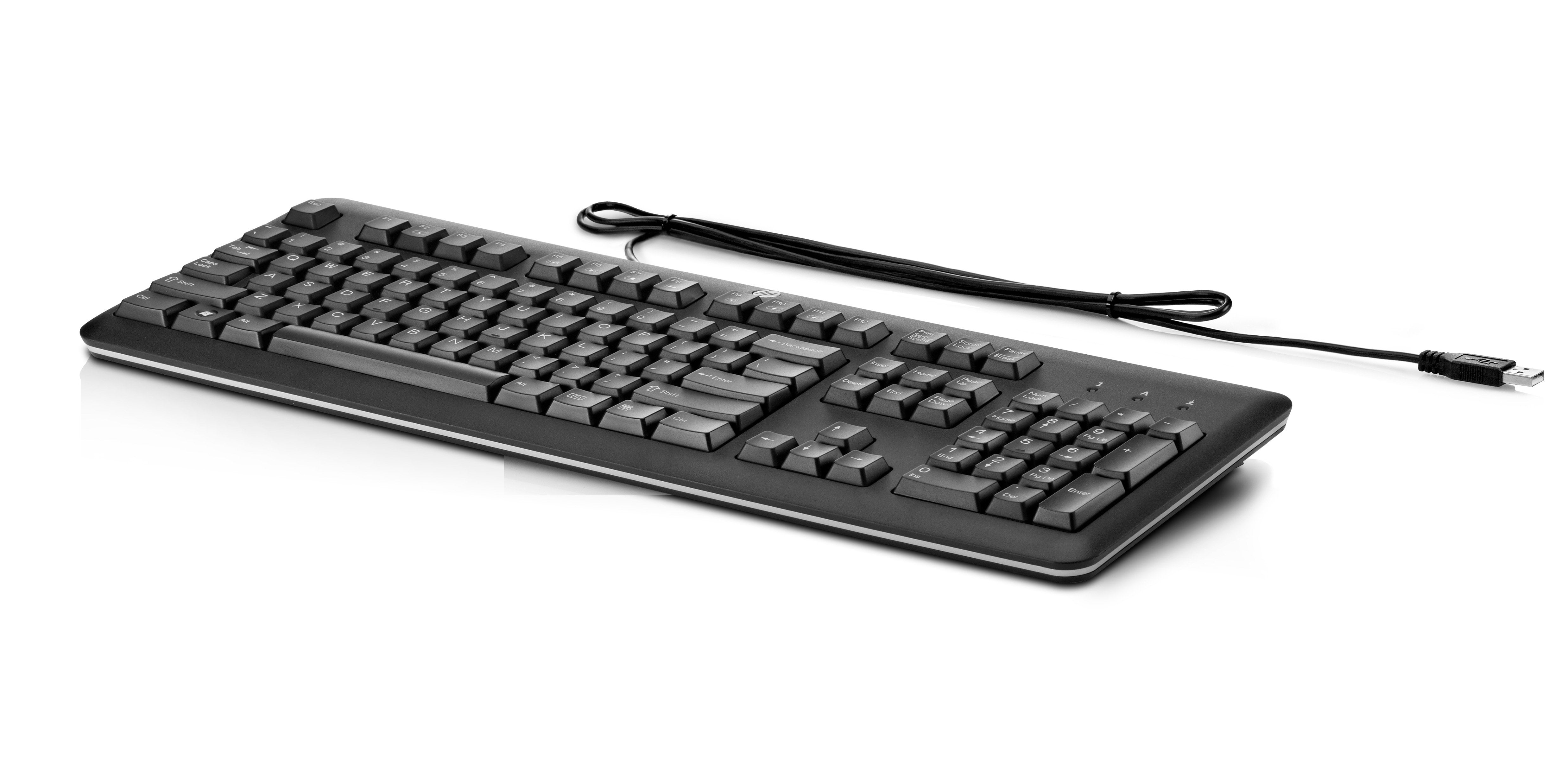 Hp Teclado Usb Para Pc (Usb Keyboard Danish Black - **New Retail** - Usb - Warranty: 12m) - Versión Uk