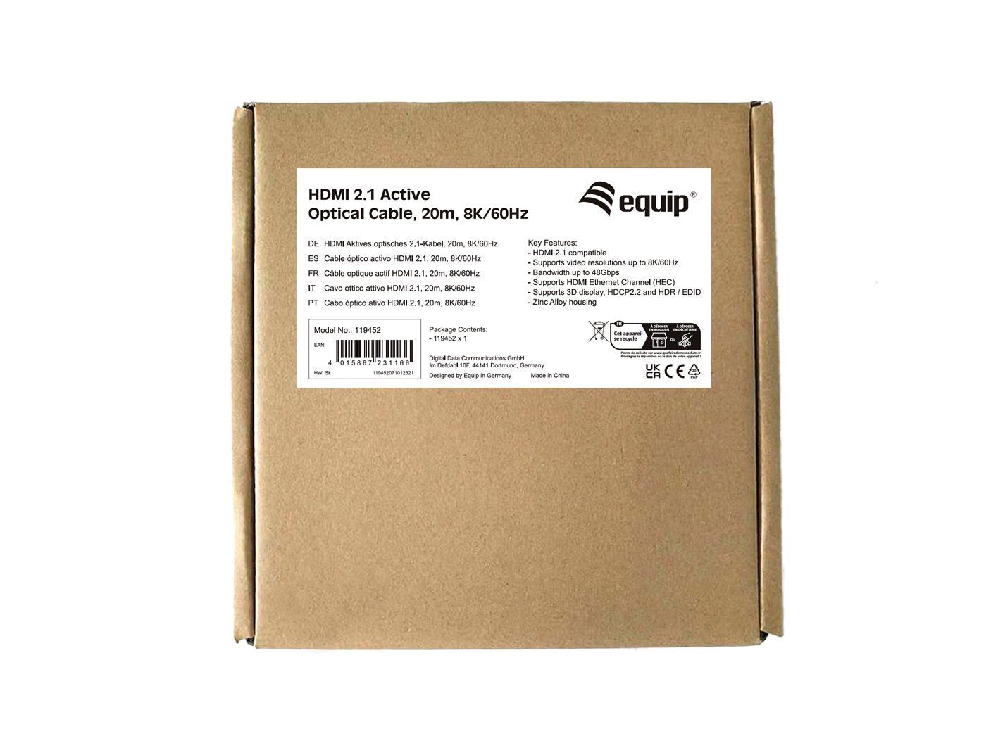 EAN 4015867231166 - Equip 119452 cable HDMI HDMI tipo A (Estándar) Negro imagen 5