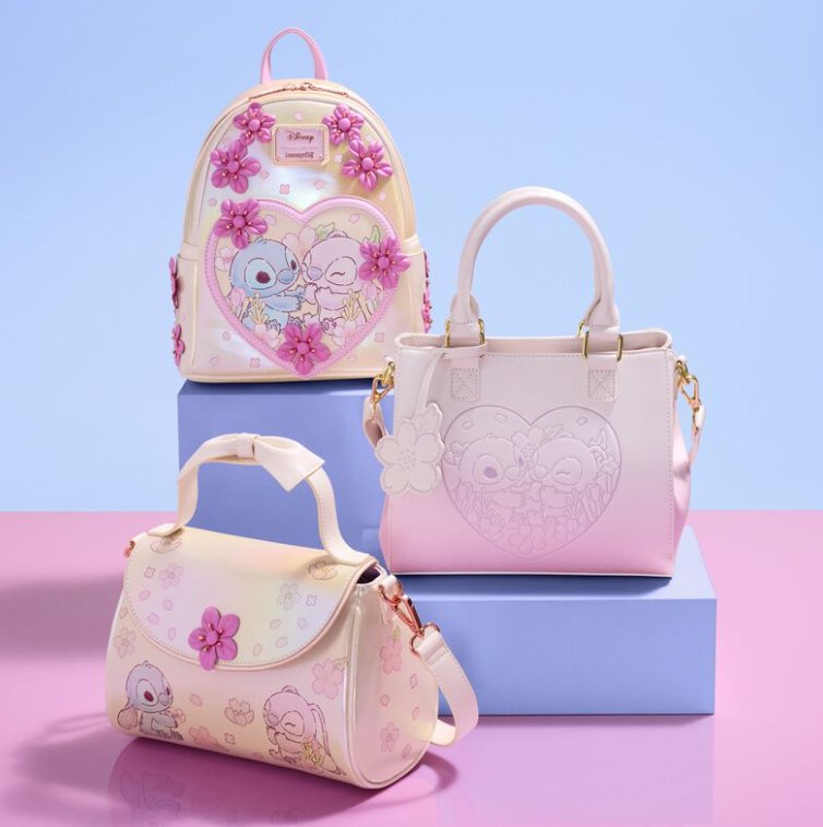 EAN 0671803539839 - Loungefly Stitch & Angel Cherry Blossom Heart Mini mochila Mochila informal Rosa Poliuretano (PU) imagen 3