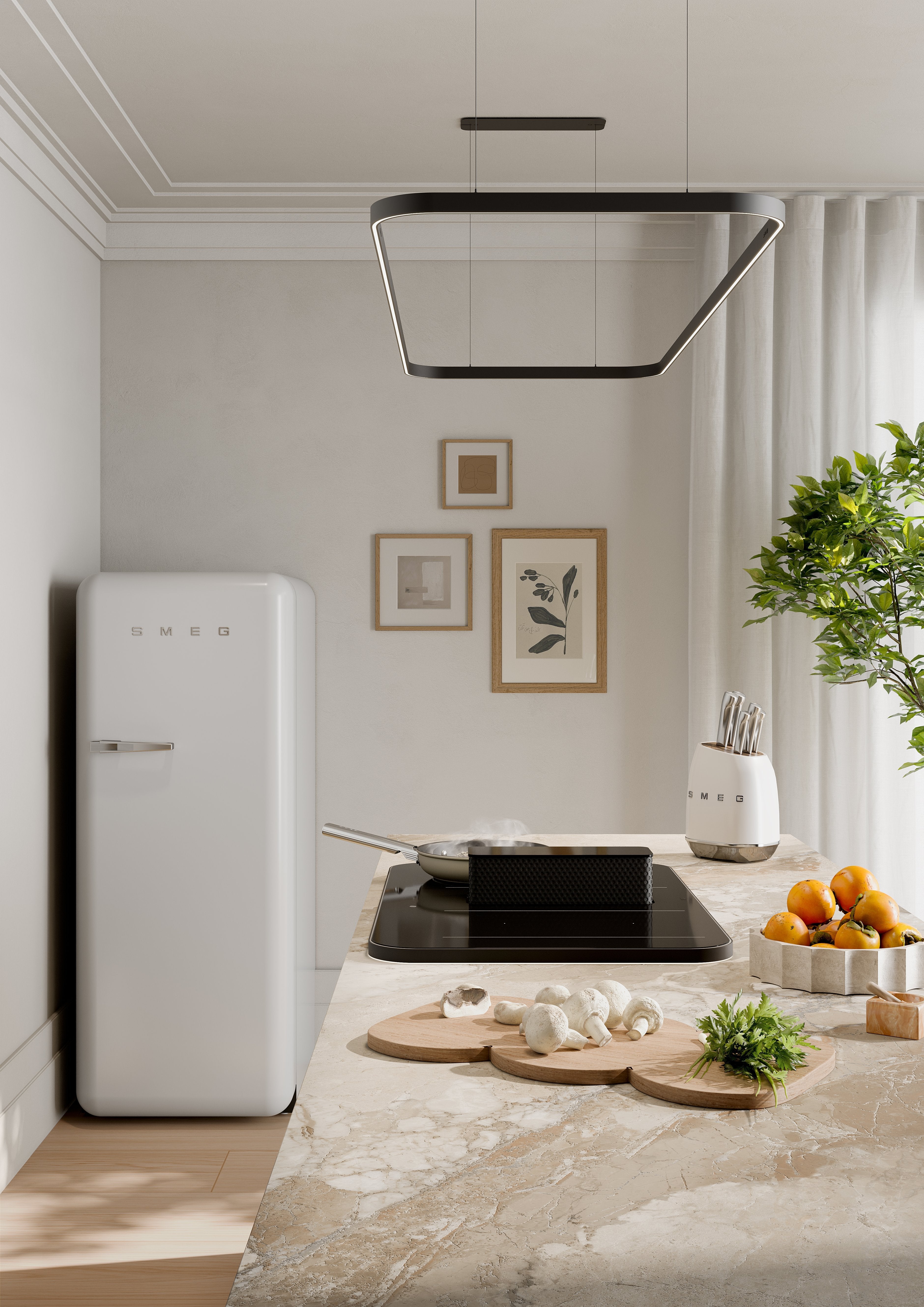 Smeg Fpf2402crm Bratpfanne, 24 Cm, Keramik, Edelstahlgriff, Mattcreme