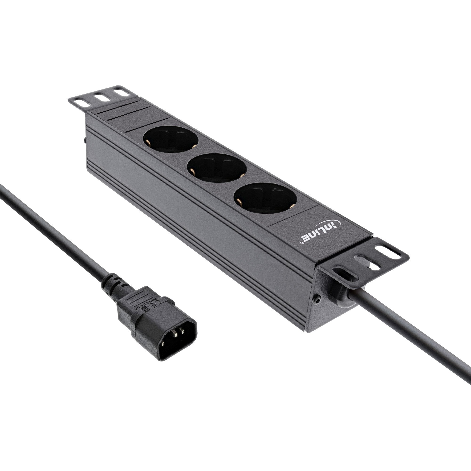 Regleta Inline De 10", Contacto De Protección De 3 Vías, Conexión C14, Sin Interruptor