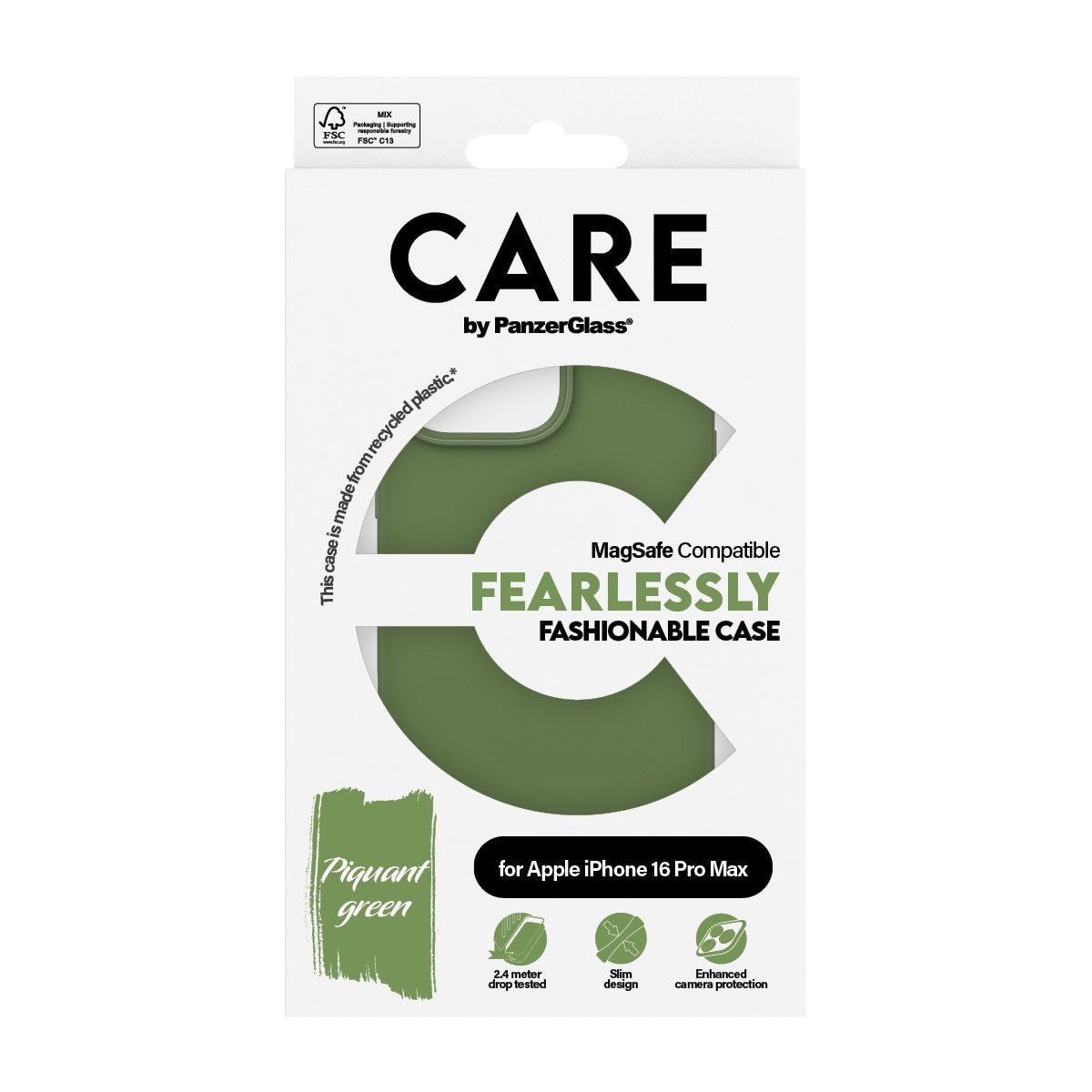 EAN 5715685004537 - PanzerGlass CARE™ by ® Case Green w. MagSafe iPhone 16 Pro Max funda para teléfono móvil Verde imagen 3