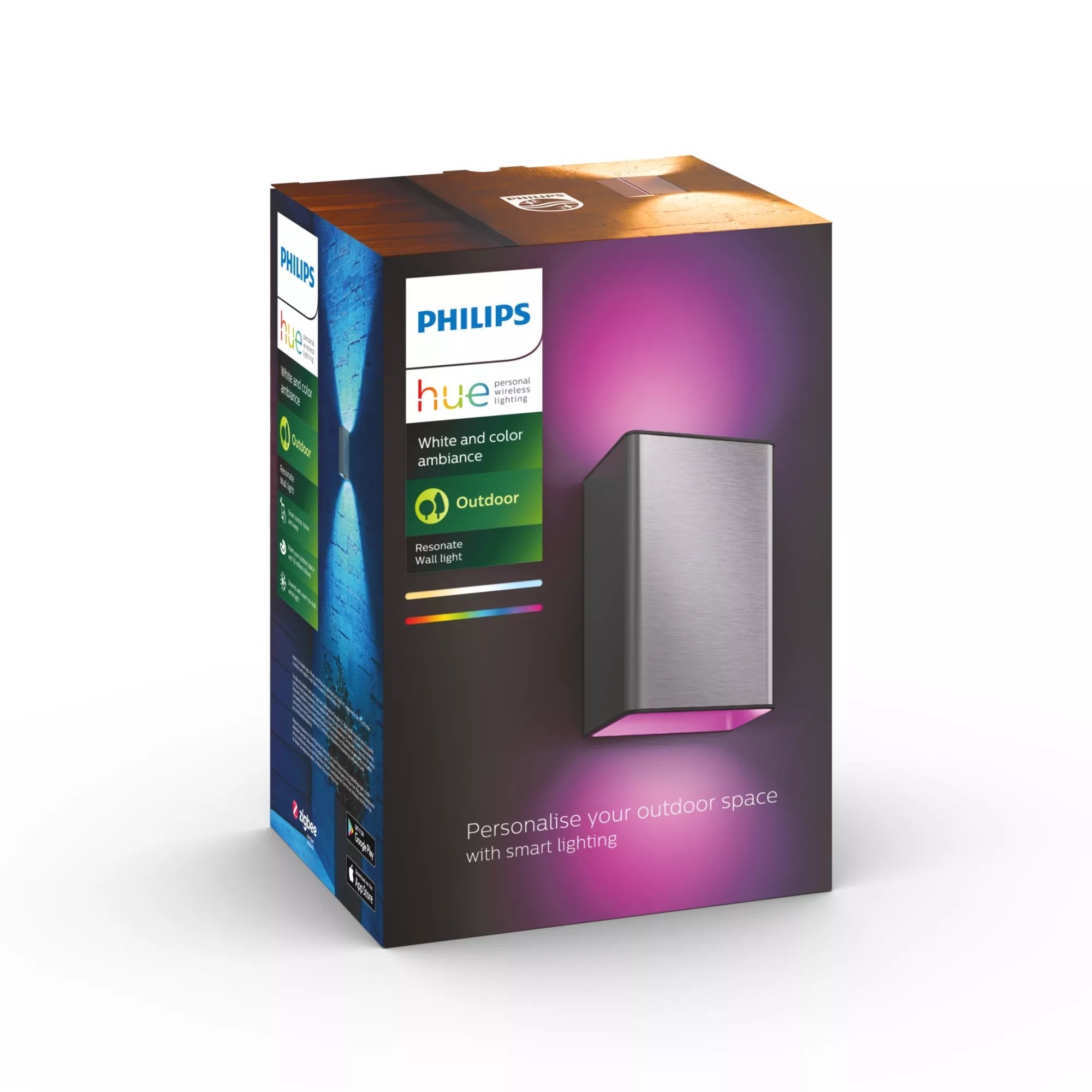 Philips Hue White And Color Ambiance Aplique Mural Para Exteriores Resonate