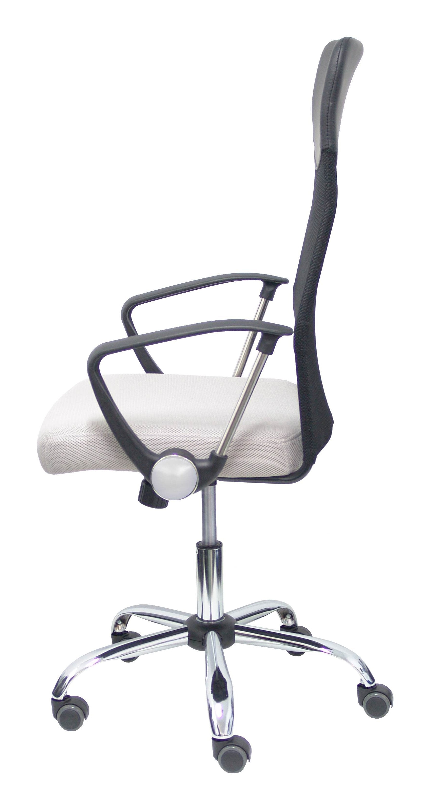 Silla Gontar Respaldo Malla Negro Asiento Gris Cla