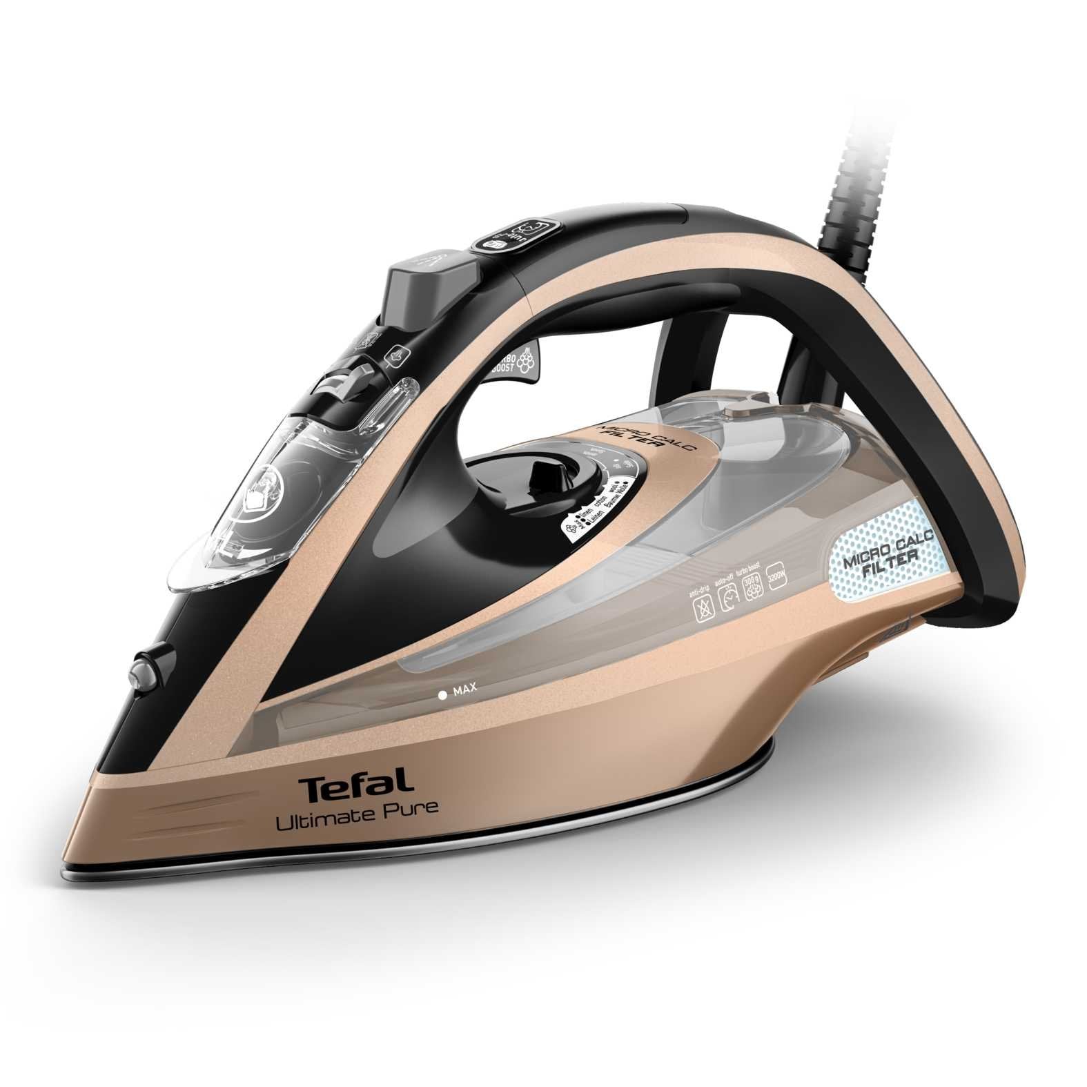 EAN 3121040095737 - Tefal Ultimate Pure FV9852E0 plancha Plancha vapor-seco Durilium AirGlide Autoclean soleplate 3200 W Negr imagen 1