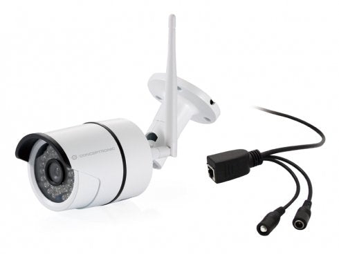 Camara Ip Conceptronic Jareth01w 1080p Qr Led Exterior / Interior Wifi Cloud Compatible Con Alexa
