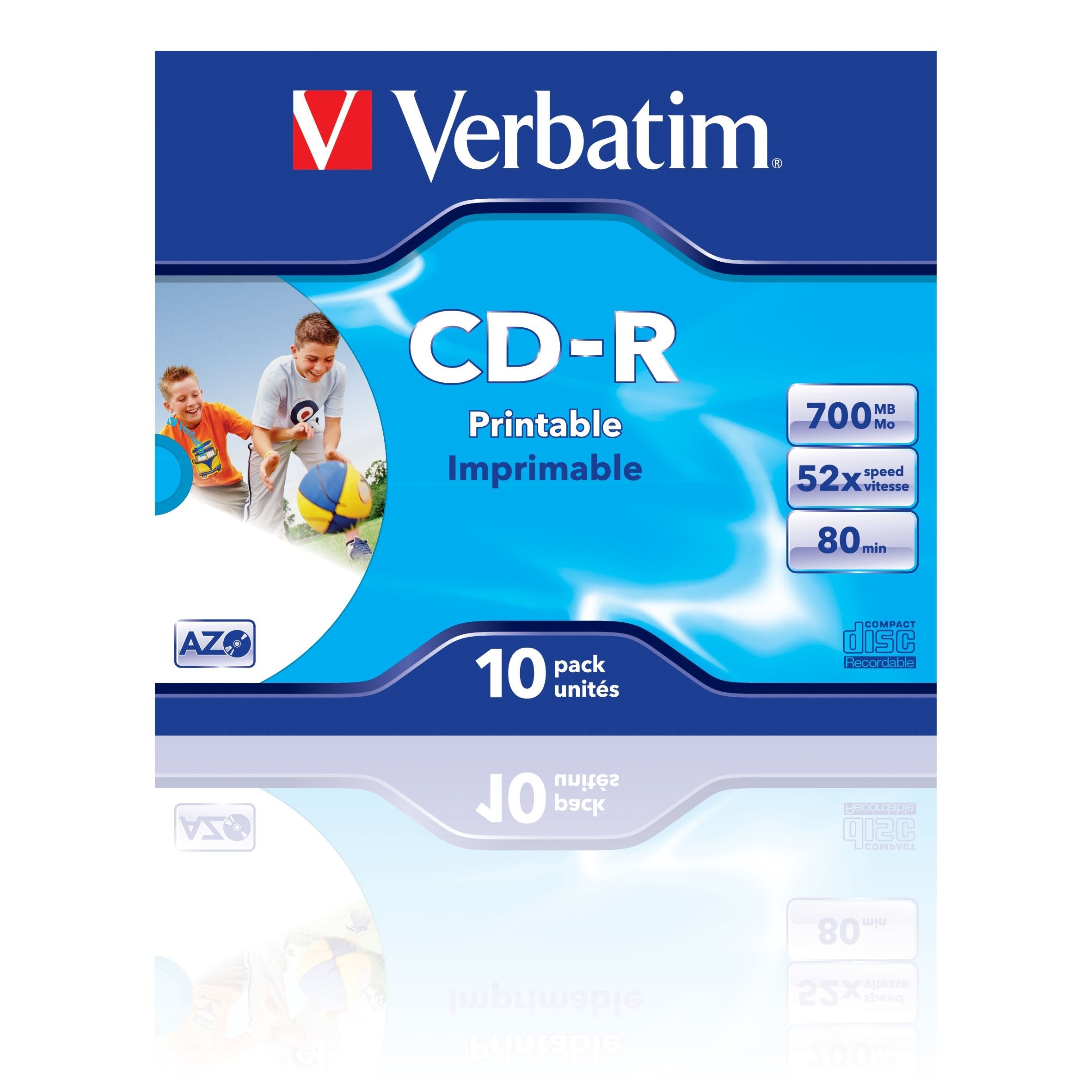EAN 0023942433255 - Verbatim CD-R AZO Wide Inkjet Printable 700 MB 52x 10 pieza(s) imagen 2