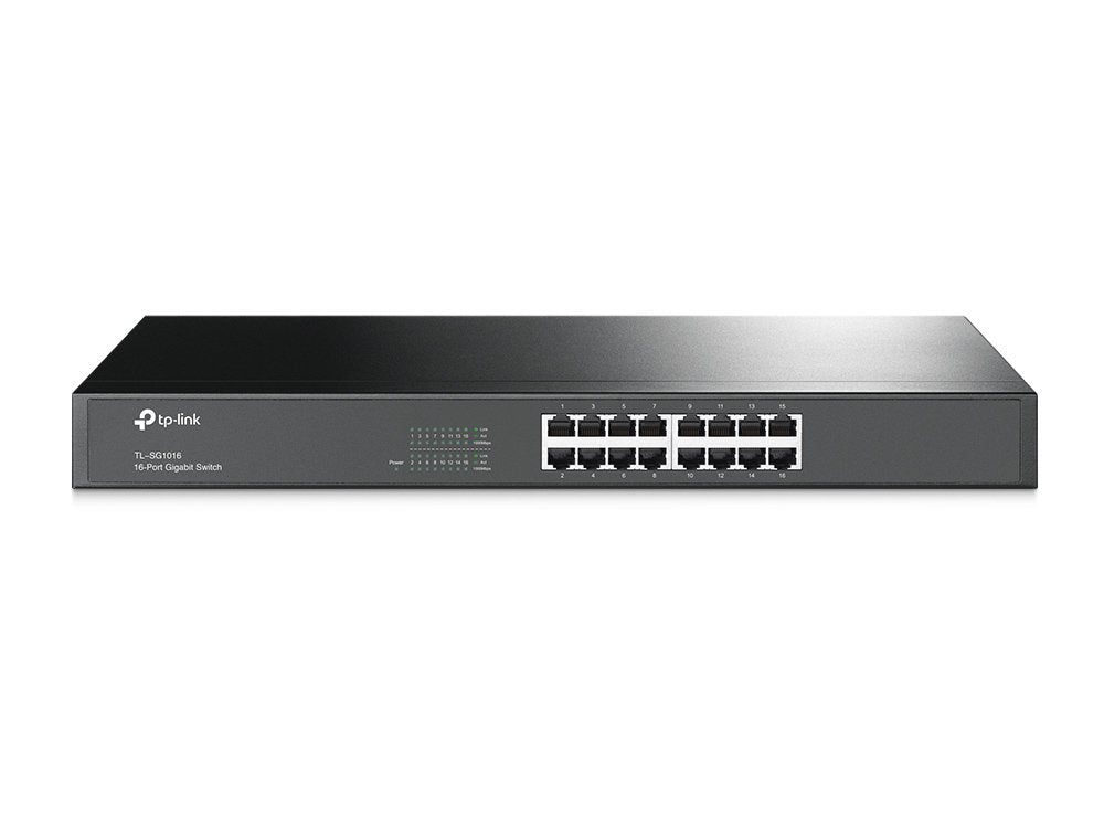 EAN 6935364020095 - TP-Link TL-SG1016 No administrado Gigabit Ethernet (10/100/1000) 1U Negro imagen 1