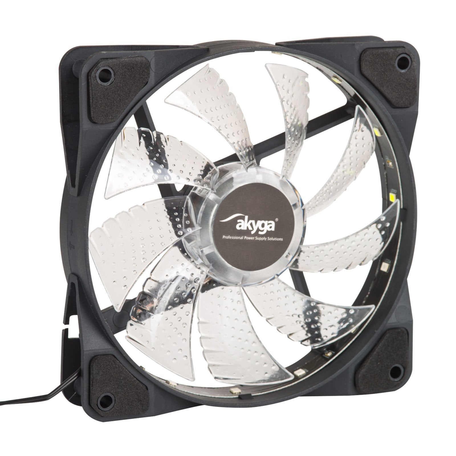 EAN 5901720136107 - Akyga AW-12D-LED sistema de refrigeración para ordenador Carcasa del ordenador Ventilador 12 cm Negro imagen 1
