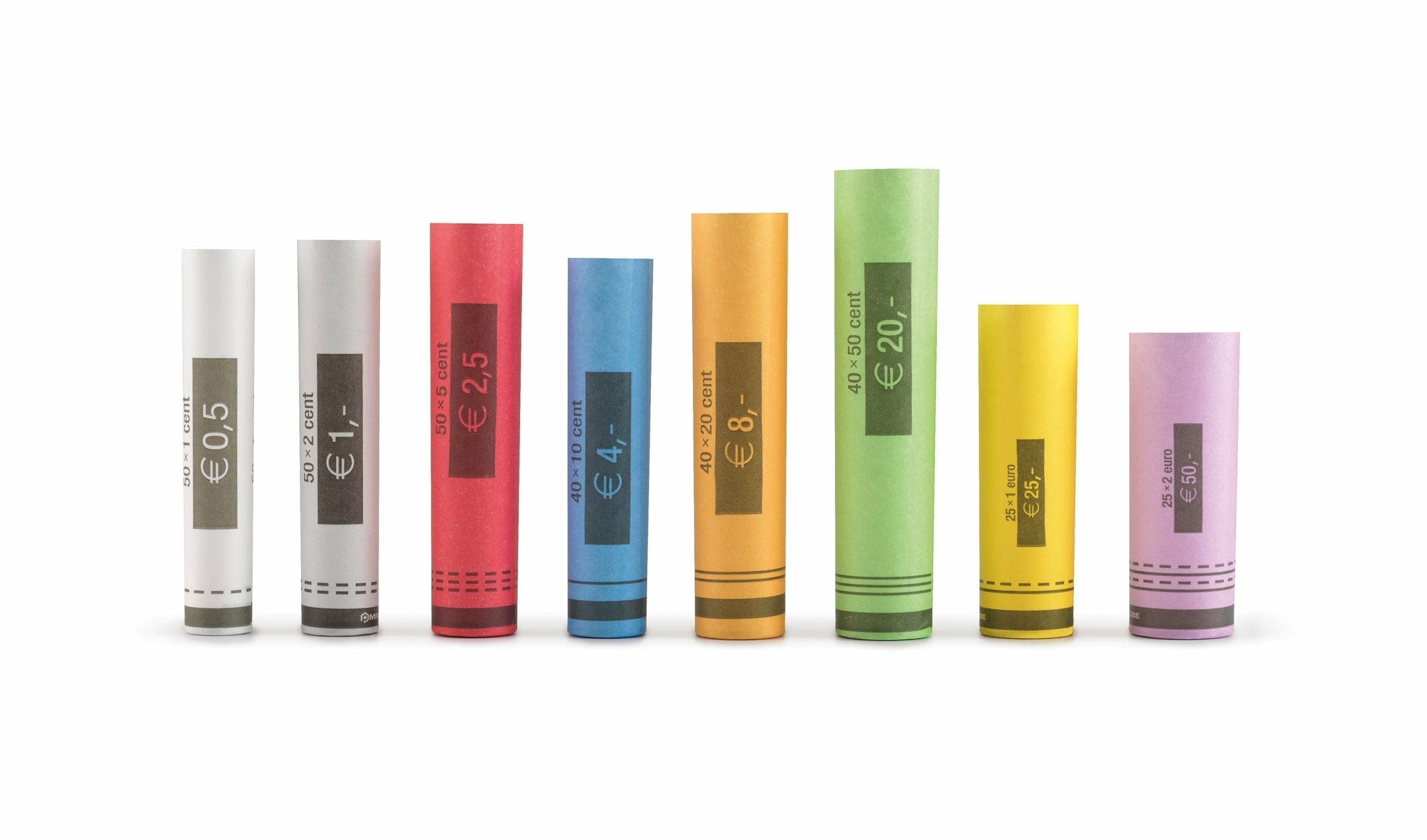 Safescan Cr-102 Eur Pack De 102 Rollos De Papel Para Monedas De Euro - Para Monedas De 0.01?. 0.02?. 0.05?. 0.10?.