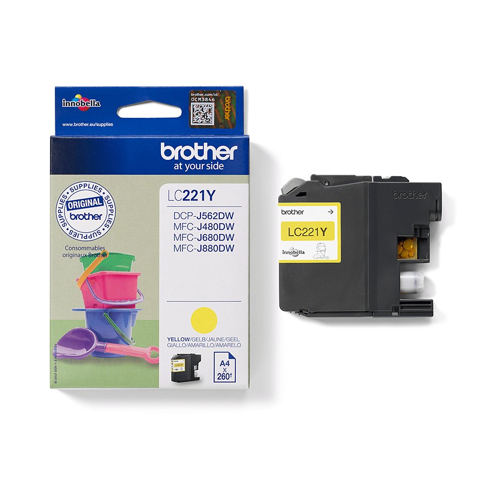 EAN 4977766747349 - Brother LC221Y cartucho de tinta 1 pieza(s) Original Amarillo imagen 2