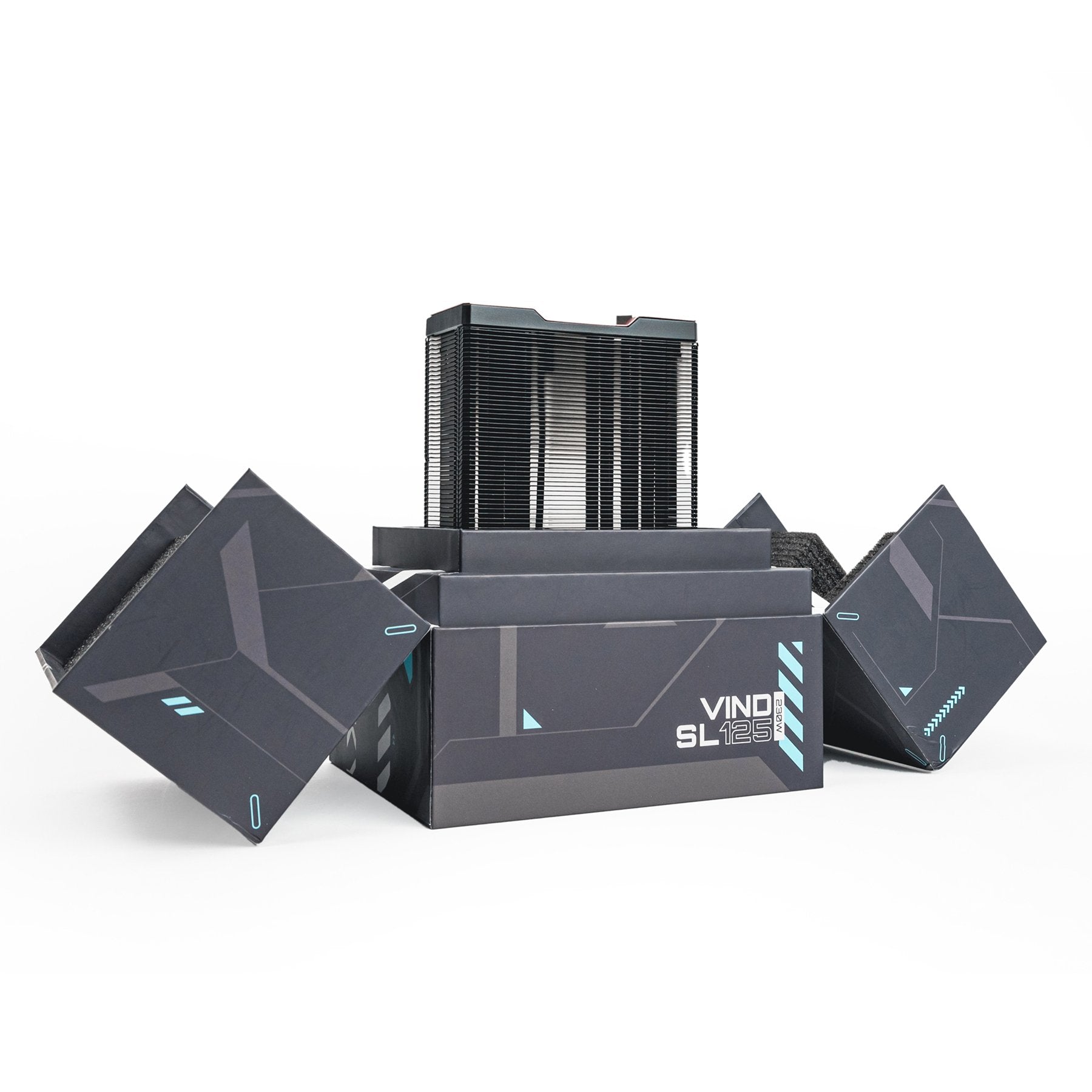 EAN 5298003820175 - Valkyrie VK-AIRSL125B sistema de refrigeración para ordenador Procesador Refrigerador de aire Negro imagen 4