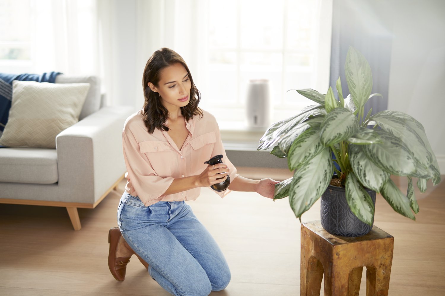 EAN 8710103941859 - Philips 2000 series HU2716/10 humidificador Natural 2 L Oro rosa, Blanco 17 W imagen 13