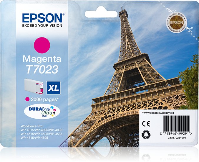 Tinta Original Epson T7023 Xl Alta Capacidad Magenta
