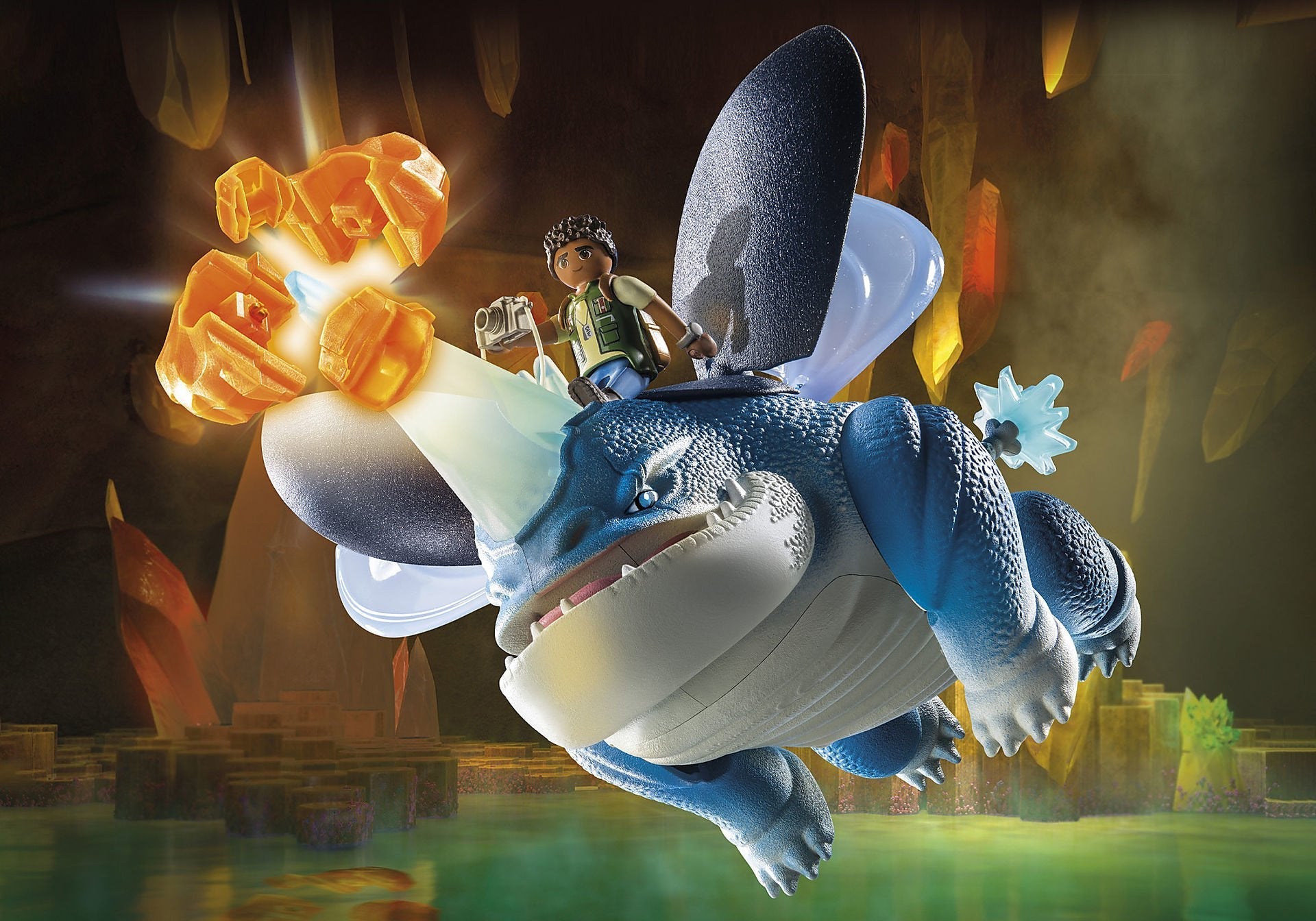 Playmobil 71082 Dragons: The Nine Realms - Plowhorn & D''Angelo, Konmruktionsspielzeug 71082