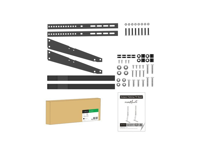 Soporte Puremounts Pm-Tvs-02 Para Monitor 165,1 Cm (65") Independiente Negro