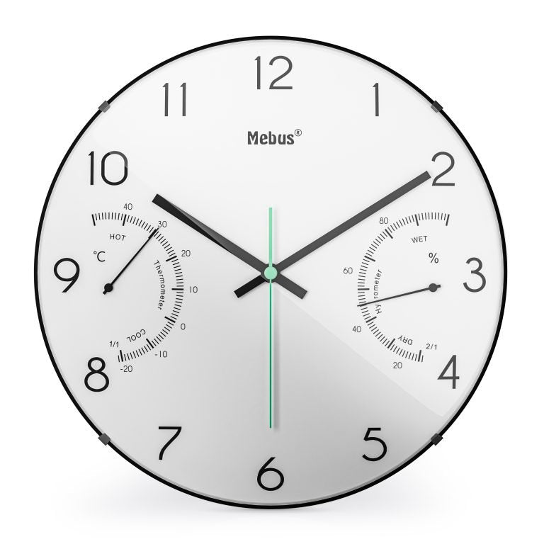 EAN 4007218161062 - Mebus 16106 Quarz-Wanduhr Reloj de cuarzo Alrededor Negro, Blanco imagen 1