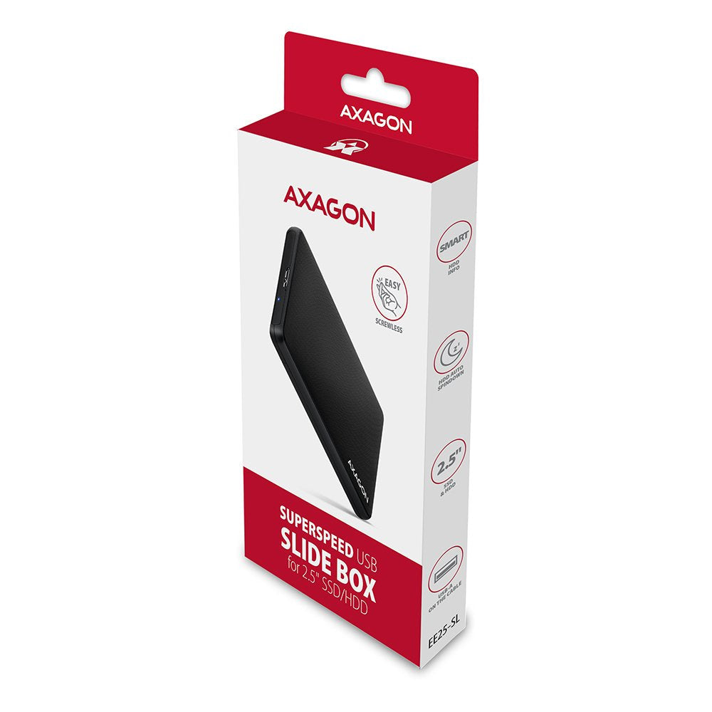 EAN 8595247905826 - Axagon EE25-SL caja para disco duro externo Carcasa de disco duro/SSD Negro 2.5" imagen 8