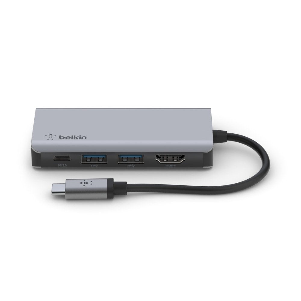 Adaptador Multimedia Belkin Avc006btsgy Usb-C A Usb-C Pd 2xusb 3.0 Hdmi 4k 100w