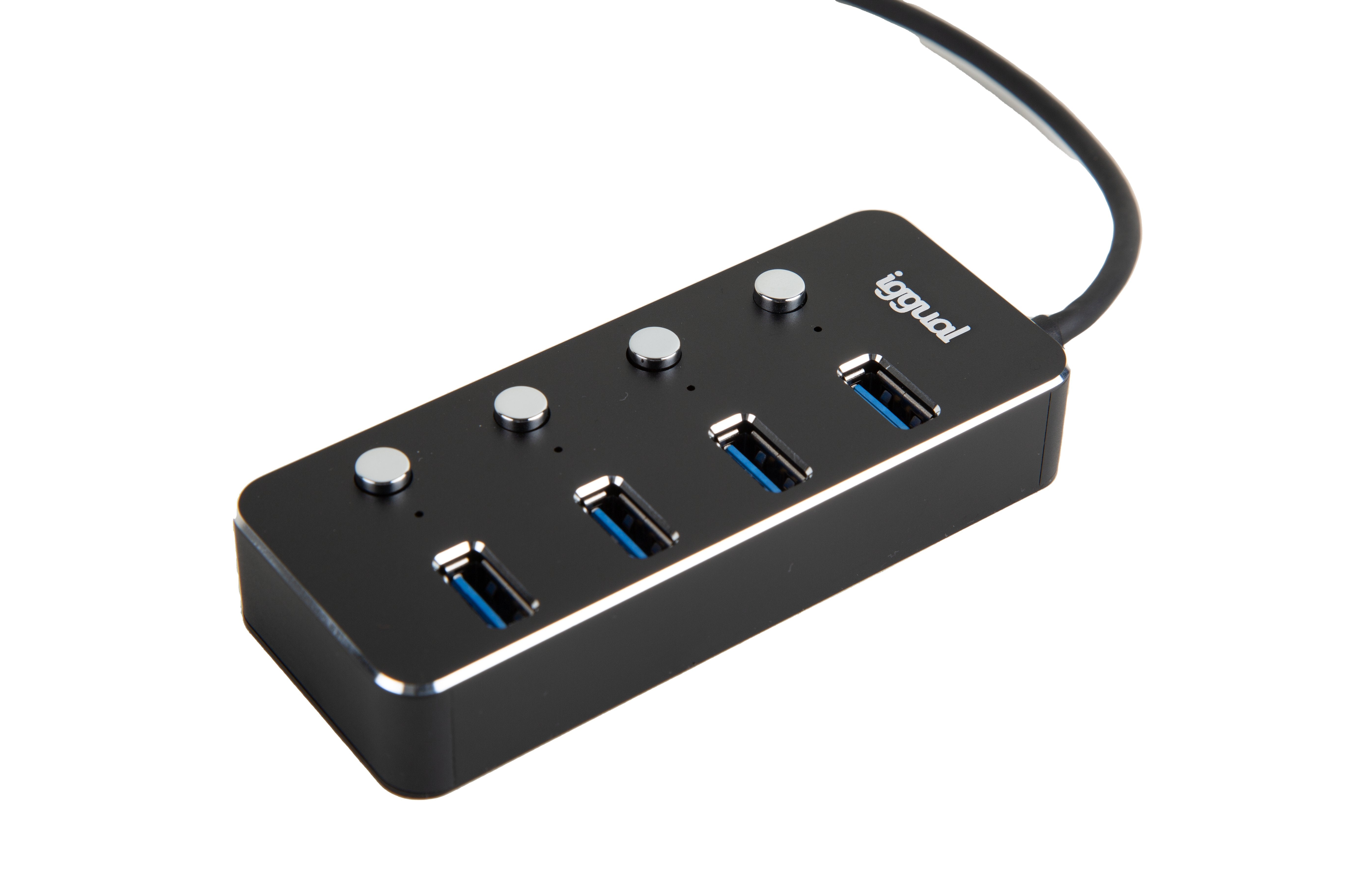 Iggual Hub Tipo A X 4 Puertos Usb 3.1 4buttons