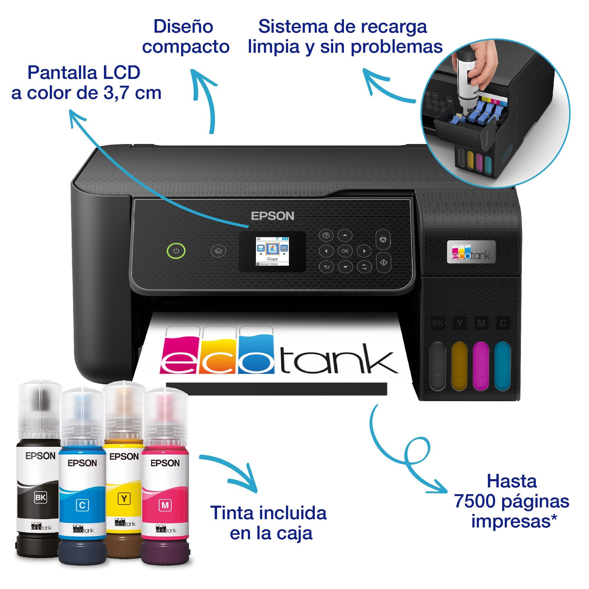 EAN 8715946720579 - Epson EcoTank ET-2870 Inyección de tinta A4 5760 x 1440 DPI 33 ppm Wifi imagen 14