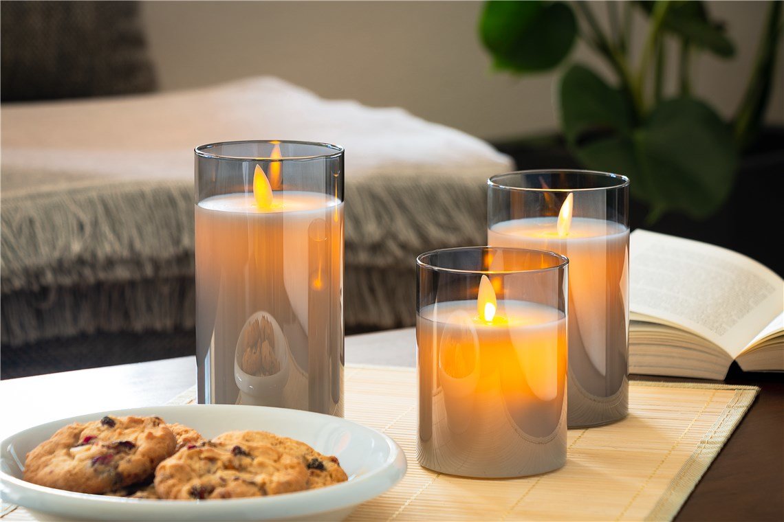 Juego De 3 Velas Led De Cera Real En Vidrio
Solución De Iluminación Hermosa Y Segura Para Muchas Áreas, Incluidas Casas Y Logias