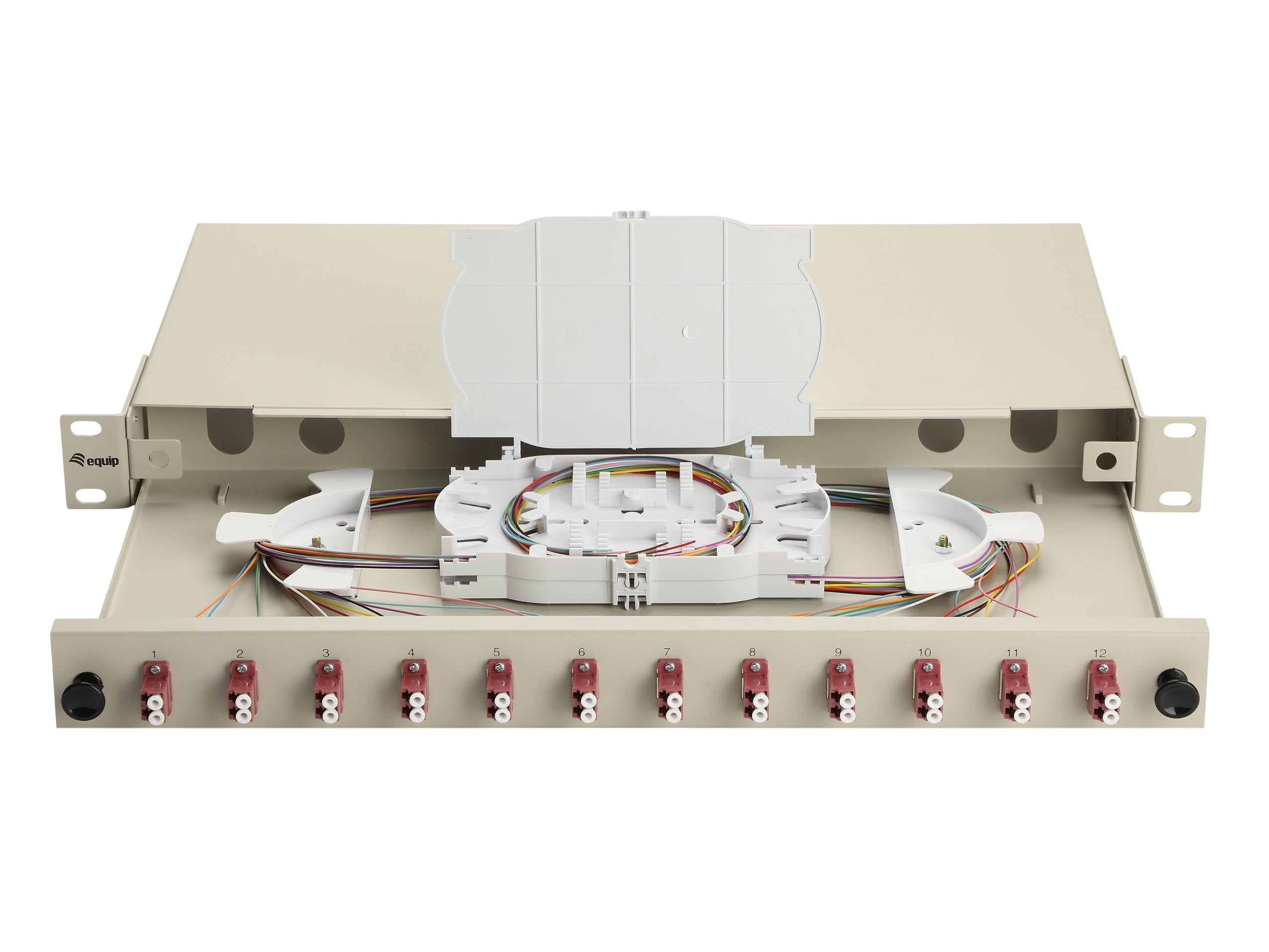 Equip Lwl-Spleisskamen 12-Port Lc-Duplex Om4 1u Komplett Gr