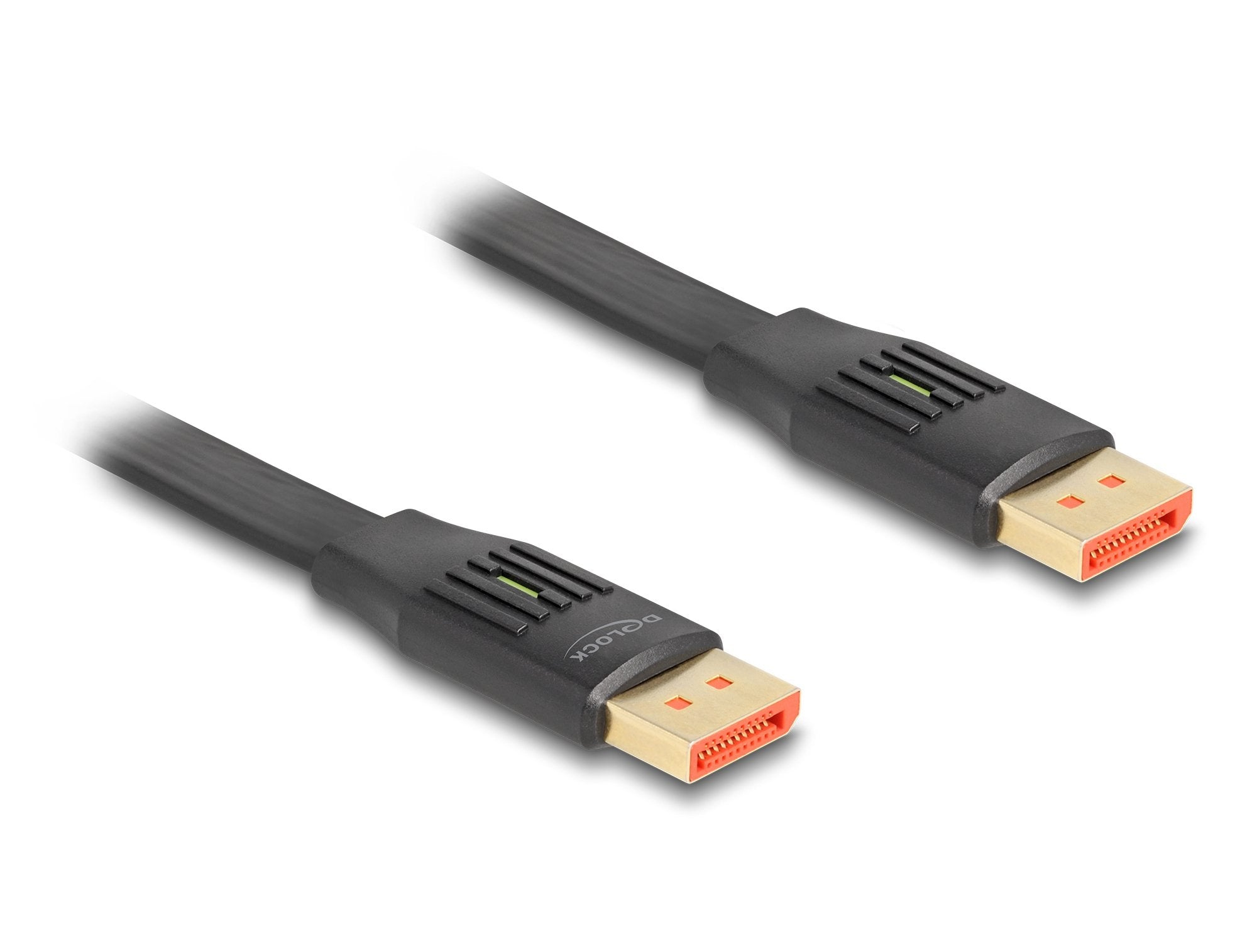 Cable De Banda Plana De Delock Displayport 8k 60hz Negro, 3 Metros 81007