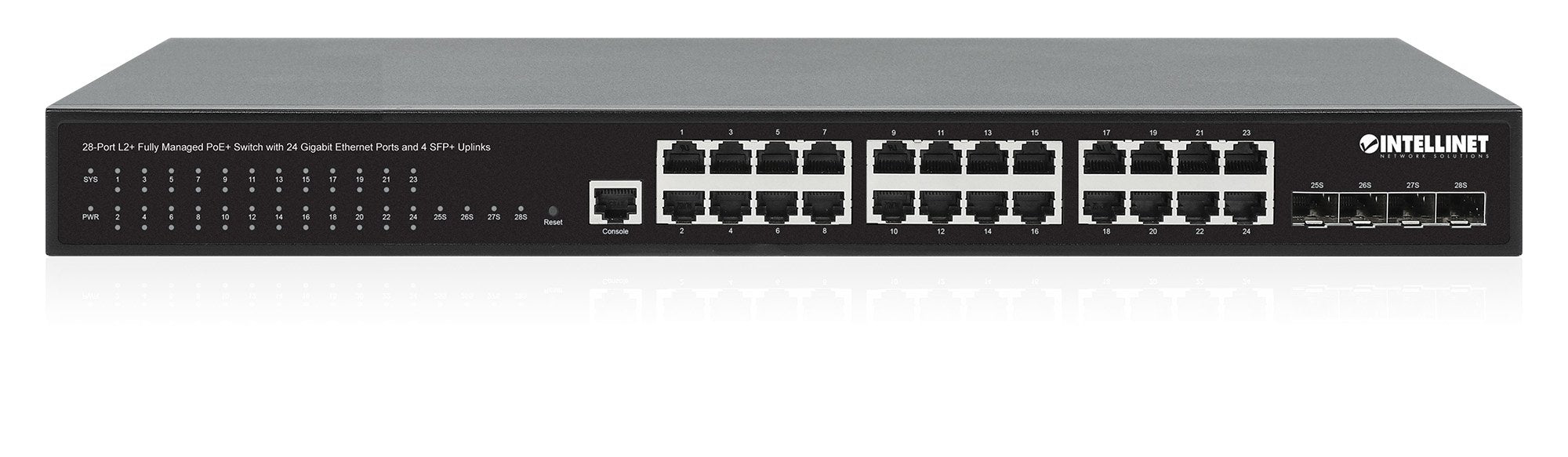 Intellinet 28-P Poe+ Managed Switch 4x10gbe 450w