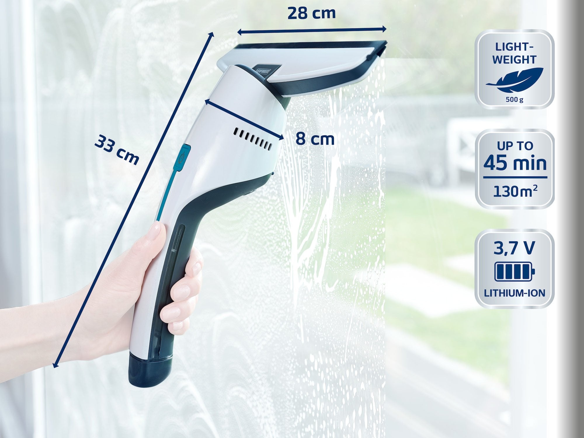 EAN 4006501510358 - Leifheit 51035 limpiador eléctrico ventana Negro, Azul, Blanco imagen 3