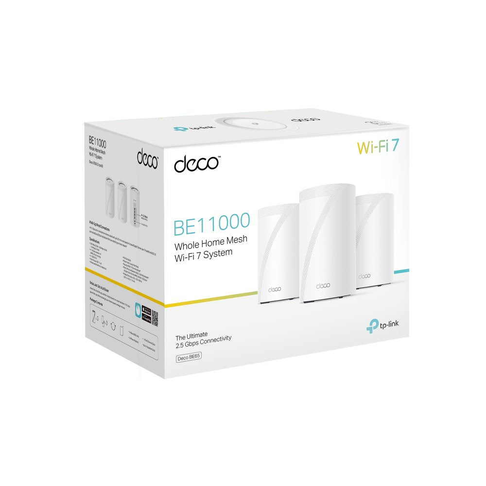 EAN 4897098686966 - TP-Link Deco BE65 Tribanda (2.4 GHz / 5 GHz / 6 GHz) Wi-Fi 7 (802.11be) Blanco 4 Interno imagen 4