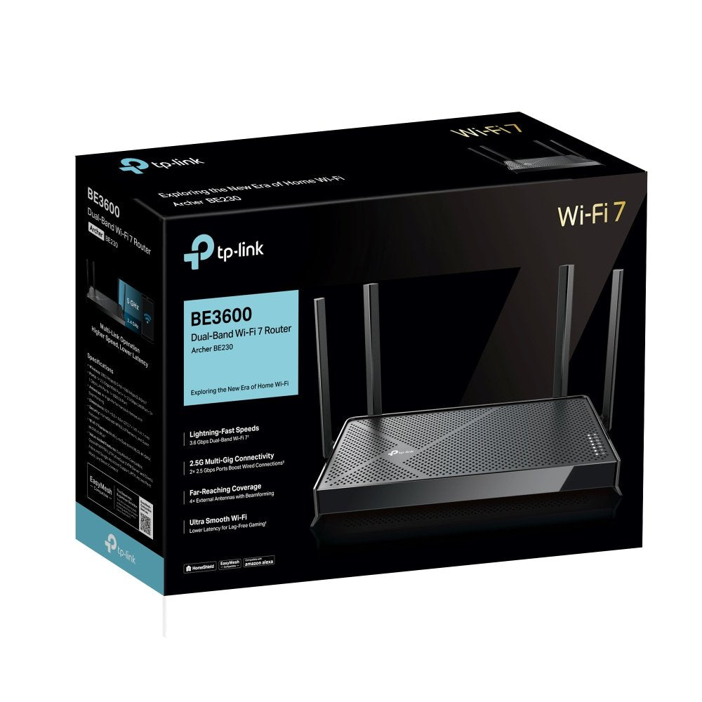 EAN 0840030710162 - TP-Link Archer BE230 router inalámbrico 2.5 Gigabit Ethernet Doble banda (2,4 GHz / 5 GHz) Negro imagen 4