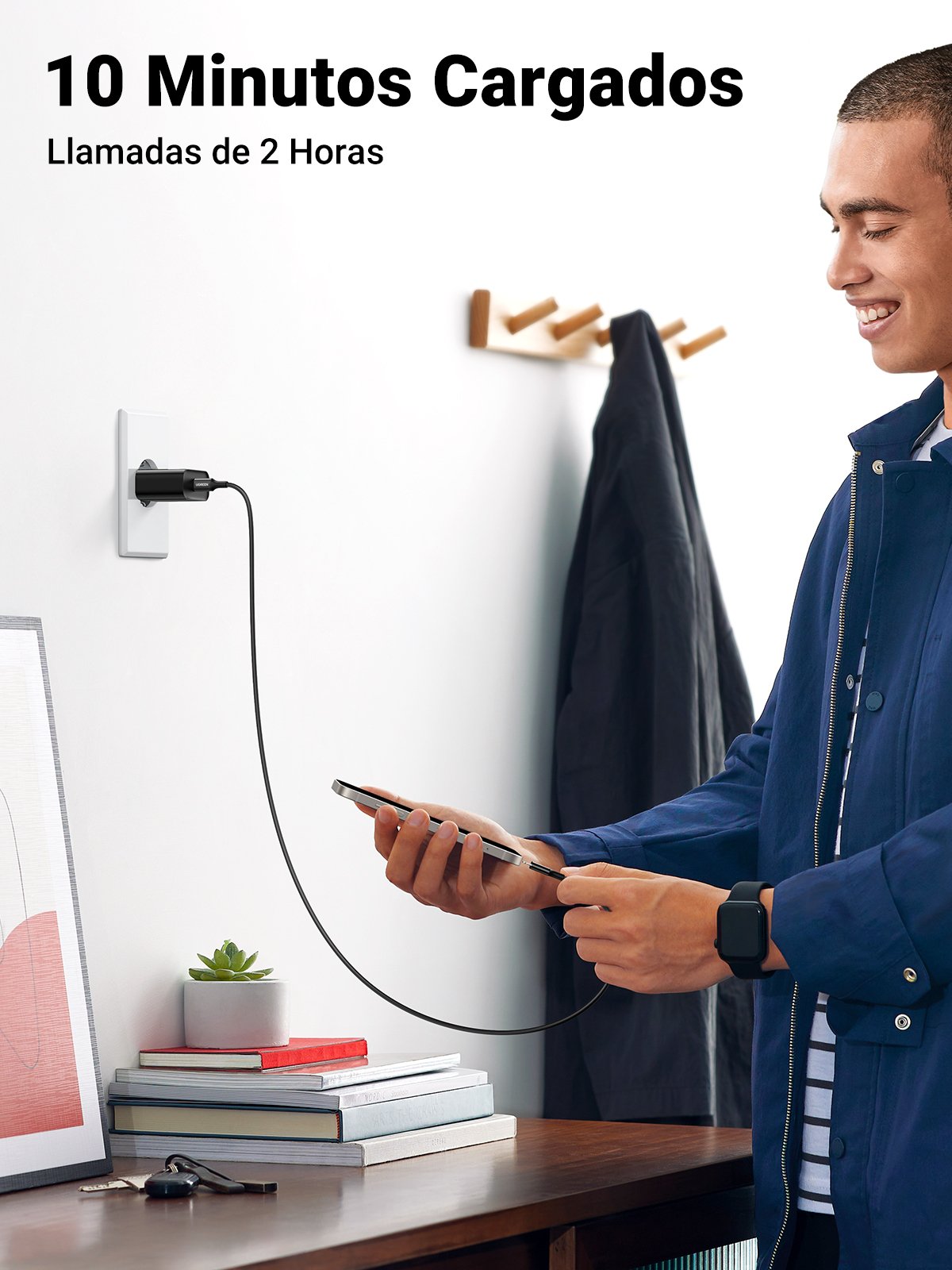 EAN 6957303811915 - Ugreen 10191 cargador de dispositivo móvil Universal Negro Corriente alterna Carga rápida Interior imagen 4