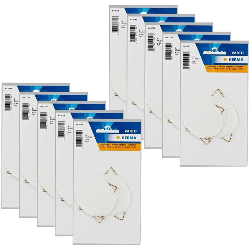 10x1 Herma Picture Hangers 45 Water-Soluble Gumming 5749
