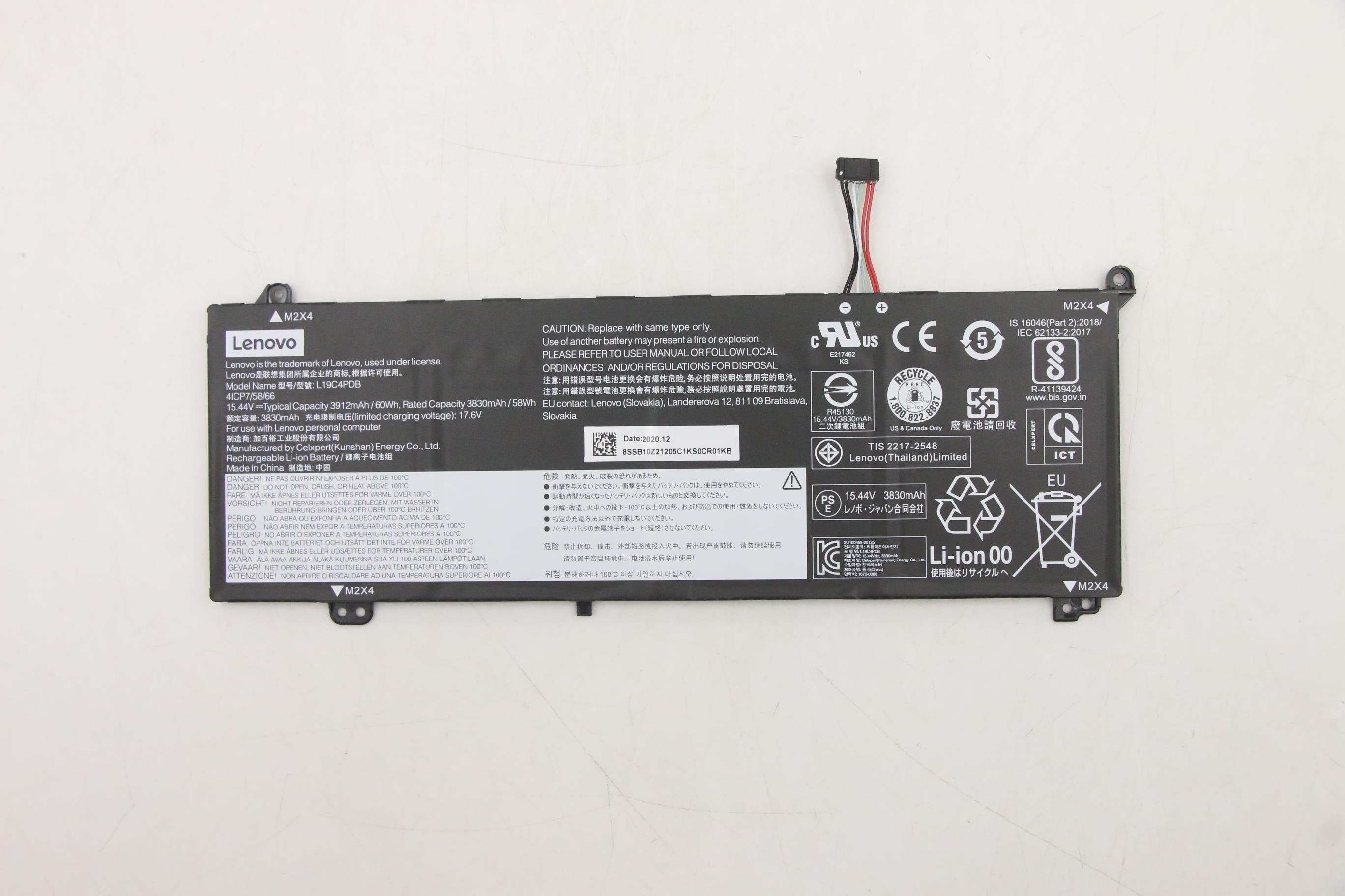 Fru Tp1415 Cp/A L19c4pdb - 15.44v60wh4cell Bty - 15.44v60wh4cell Bty, Battery, Lenovo - Warranty: 3m