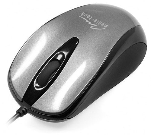 Mediatech Mt1091g Plano - Ratón Óptico 800 Cpi, 3 Botones + Scroll, Gris Usb