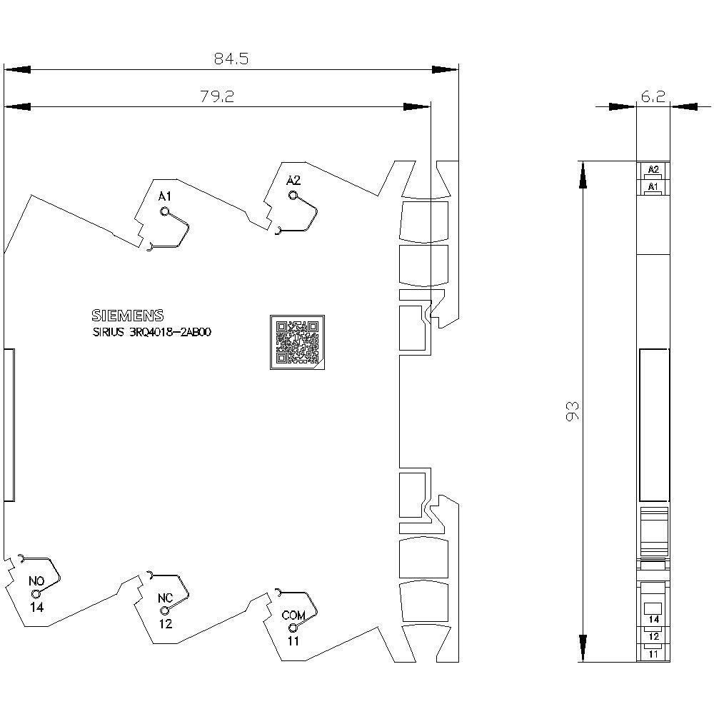 Siemens Ausgangskoppler 3rq4018-2ab00 Ac Dc 24v 1wefederzuganschluss (Push-In)