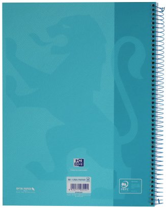 Oxford Cuaderno Europeanbook 1 School Microperforado 80 Hojas 1 Línea Tapas Extraduras Touch A4+ Azul Pastel -5u-
