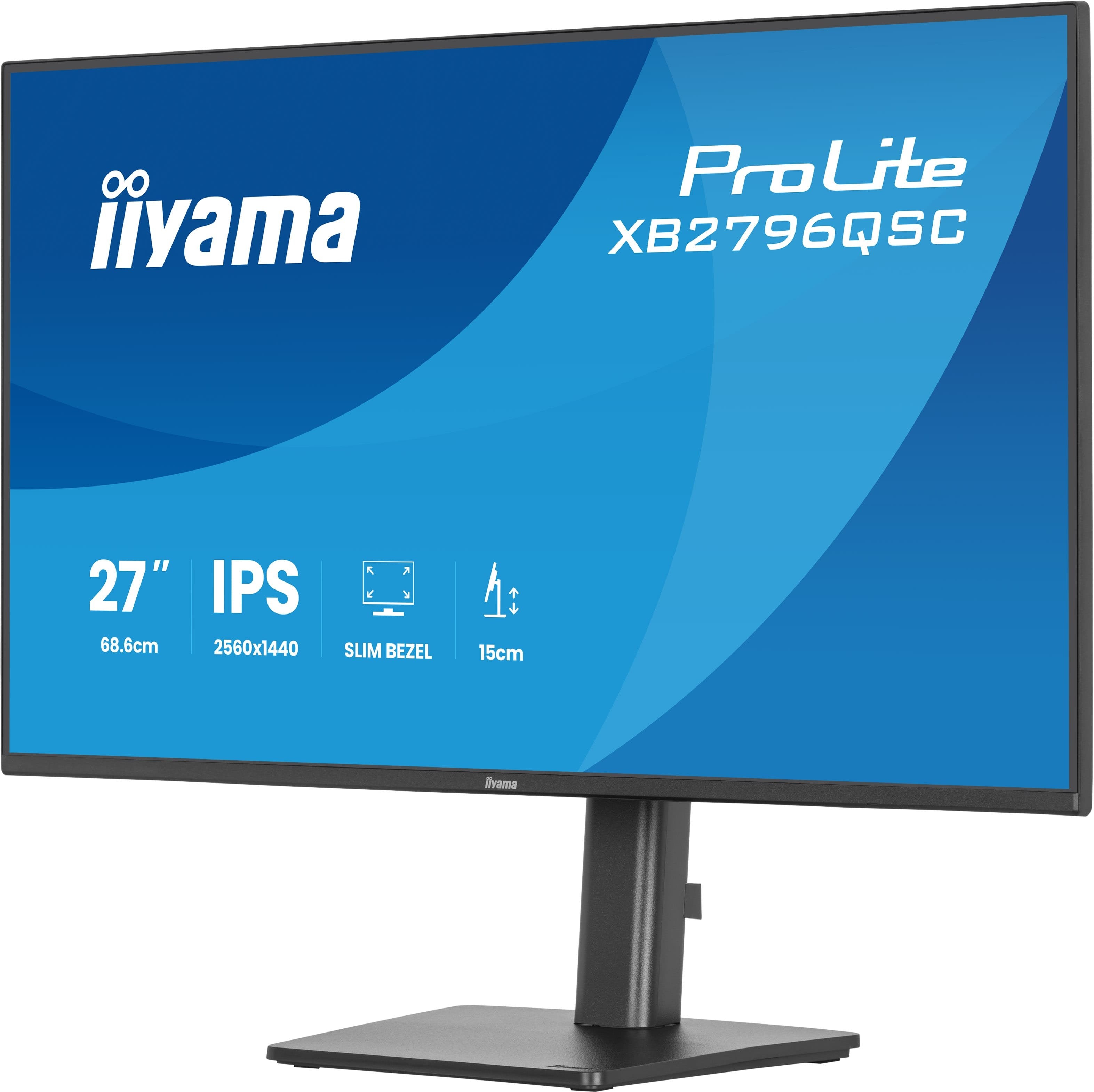 Iiyama Prolite Xb2796qsc-B1 (68.6 Cm (27 Zoll), Negro (Matt), Qhd, Ips, Hdmi, Dp, Usb-C, Usb-Hub) Xb2796qsc-B1