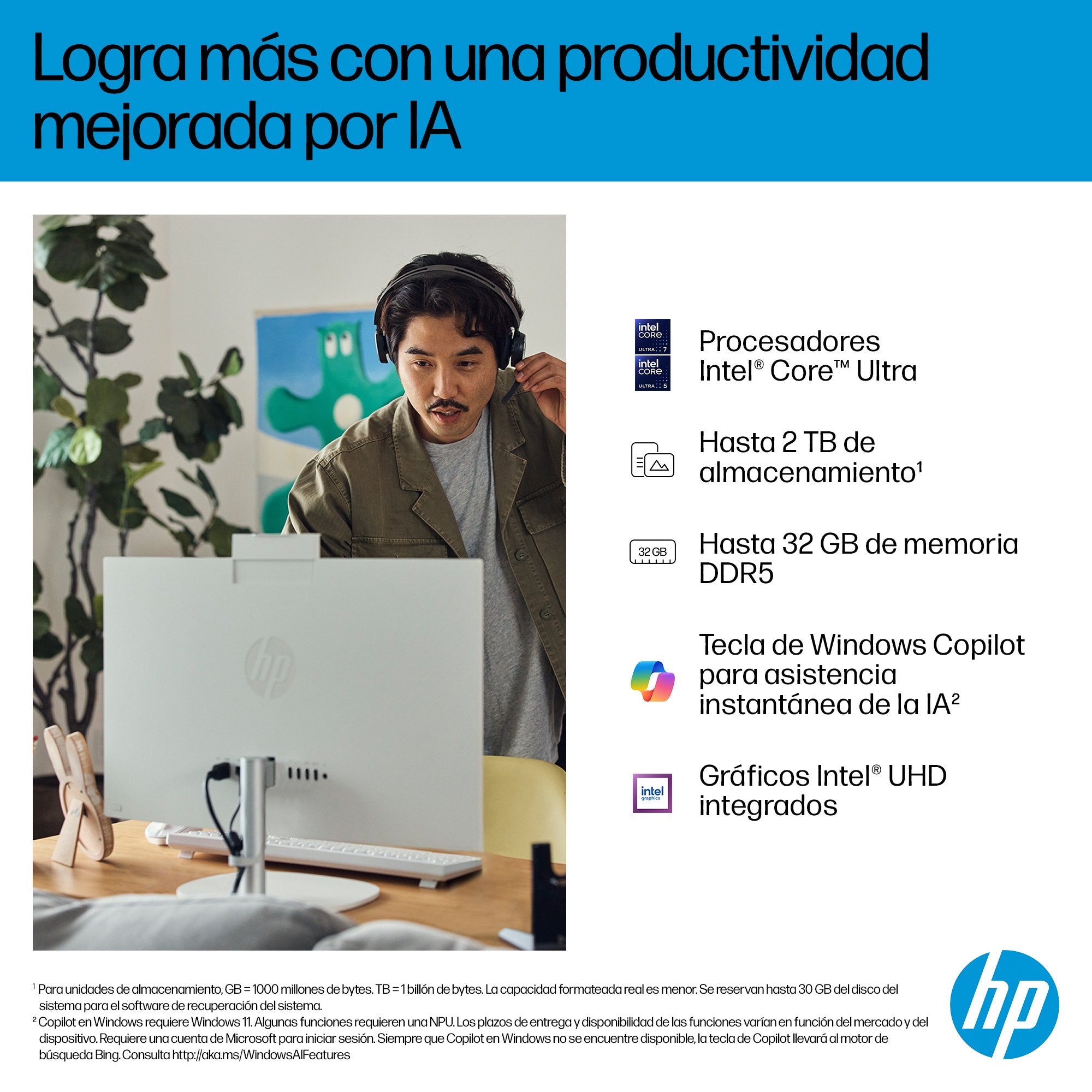 EAN 0199642227286 - HP AI 27-cr2013ns Intel Core Ultra 5 225U 68,6 cm (27") 1920 x 1080 Pixeles PC todo en uno 16 GB DDR5-SDR imagen 6