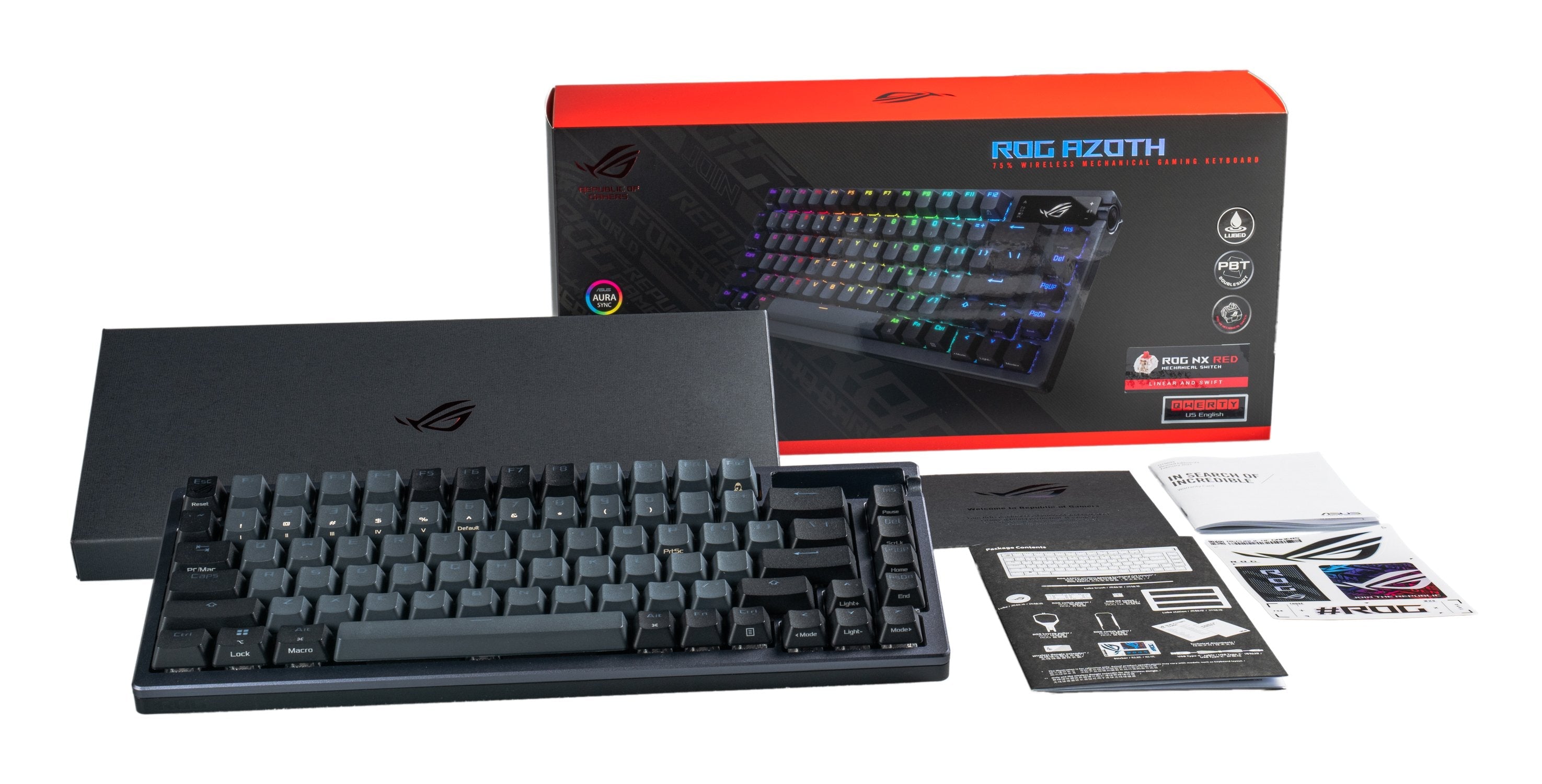 EAN 4711081875925 - ASUS ROG Azoth teclado Juego USB + RF Wireless + Bluetooth QWERTY Negro imagen 3